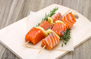 Salmon skewer