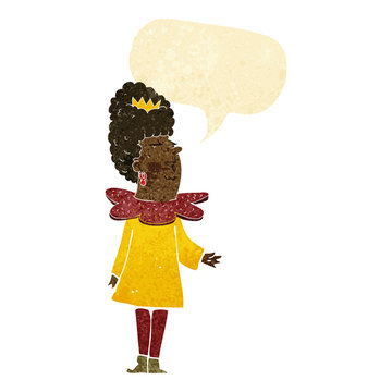 recommend clip art: cartoon queen with speech bubble