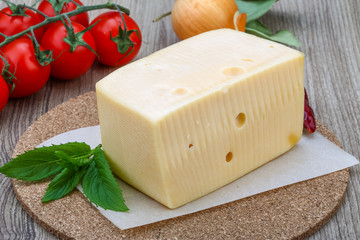 Yellow cheese brick