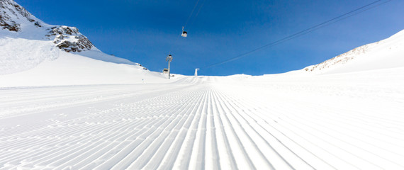 Groomed snow