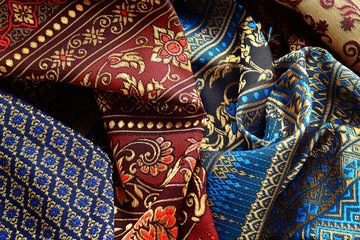 Obraz premium Antique Asian textile detail. 