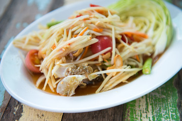 papaya salad with crab