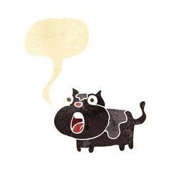 cartoon shocked cat with speech bubble