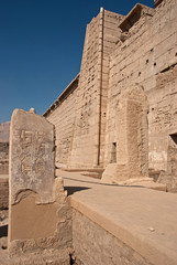 Medinet Habu 2nd Pylon external wall palace ruins