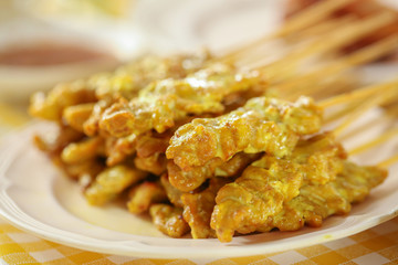 Pork Satay with Peanut Sauce