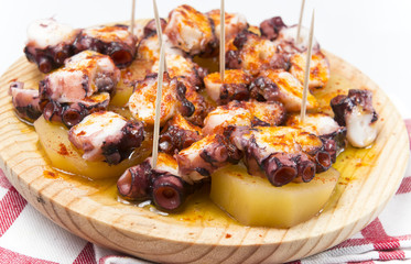 Tapa tradicional de pulpo