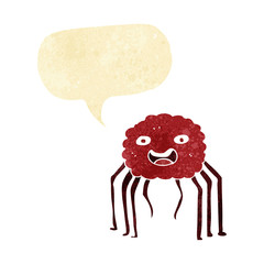cartoon spider with speech bubble