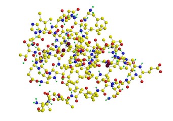 Obraz premium Molecular structure of insulin
