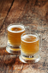 pair of light beer, selective focus