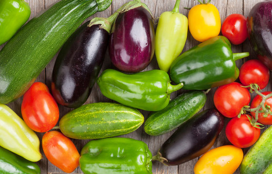 Fototapeta Fresh farmers garden vegetables