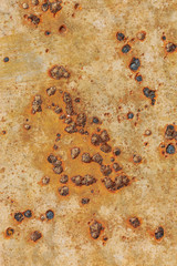 Pattern of Rust on the steel floor