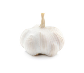 garlic isolated on white background, garlic macro