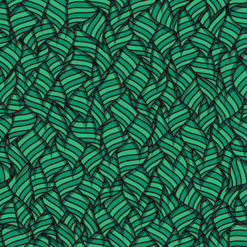 Seamless pattern from leaves. Leaf veil. Vector