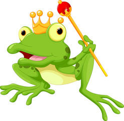 Cute frog prince cartoon