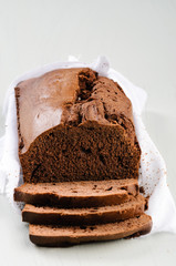 Home made chocolate loaf cake