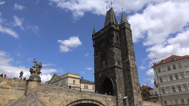 Charles Bridge with the Old Town bridge tower. Prague
