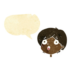 cartoon amazed expression with speech bubble