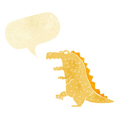 cartoon dinosaur with speech bubble
