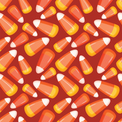 Halloween Candy Corn Seamless Pattern