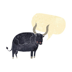 cartoon ox with speech bubble