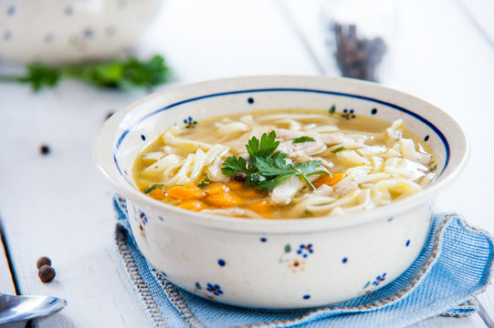 Hot and alible chicken soup