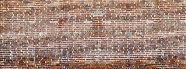 Red brick wall texture panoramic