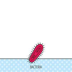 Bacteria icon. Medicine infection symbol.