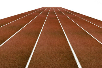 Running tracks isolated on white