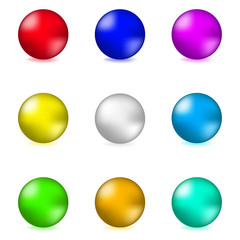 Shiny glossy colorful spheres