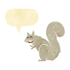 cartoon squirrel with speech bubble