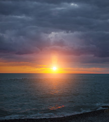 Amazing sunset in Blacksea region of Turkey