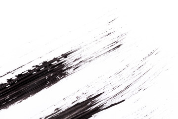 Black paint isolated on white background