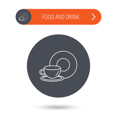 Coffee cup icon. Food and drink sign.