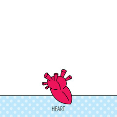 Heart icon. Human organ sign. Transplantation.