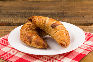 Fresh baked croissants