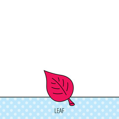 Leaf icon. Natural eco sign.