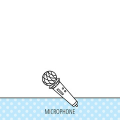 Microphone icon. Karaoke sign.
