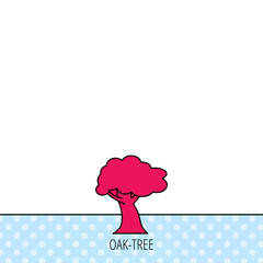 Oak tree icon. Forest wood sign.