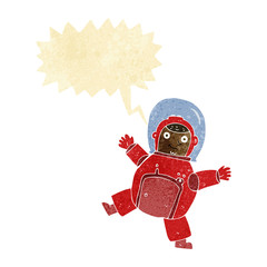 Obraz na płótnie Canvas cartoon astronaut with speech bubble