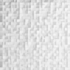 Abstract texture from white cubes, 3d render
