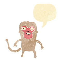 cartoon monkey with speech bubble