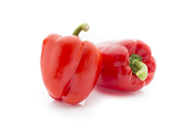 Pepper on the white isolatd background.