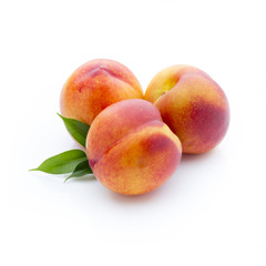 Peach on the white isolatd background.