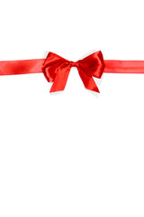 Red ribbons with bow
