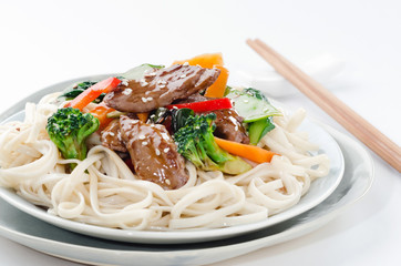 Stir fry with vegetables and meat