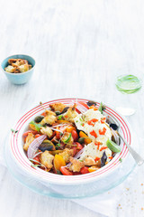 Healthy cherry tomato salad