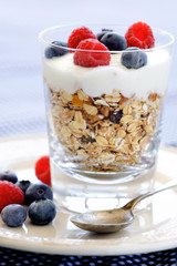 Appetising breakfast parfait