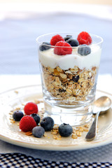 Appetising breakfast parfait