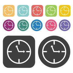 clock time icons set. Vector Illustration eps10
