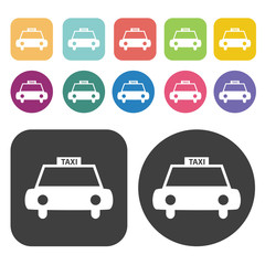 taxi icons set. Vector Illustration eps10